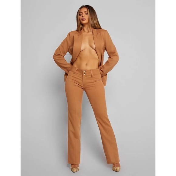 NEW! Tigermist- Tan Twill Burnt Orange Low Rise Straight Leg Serena Pant NWT - Picture 6 of 7